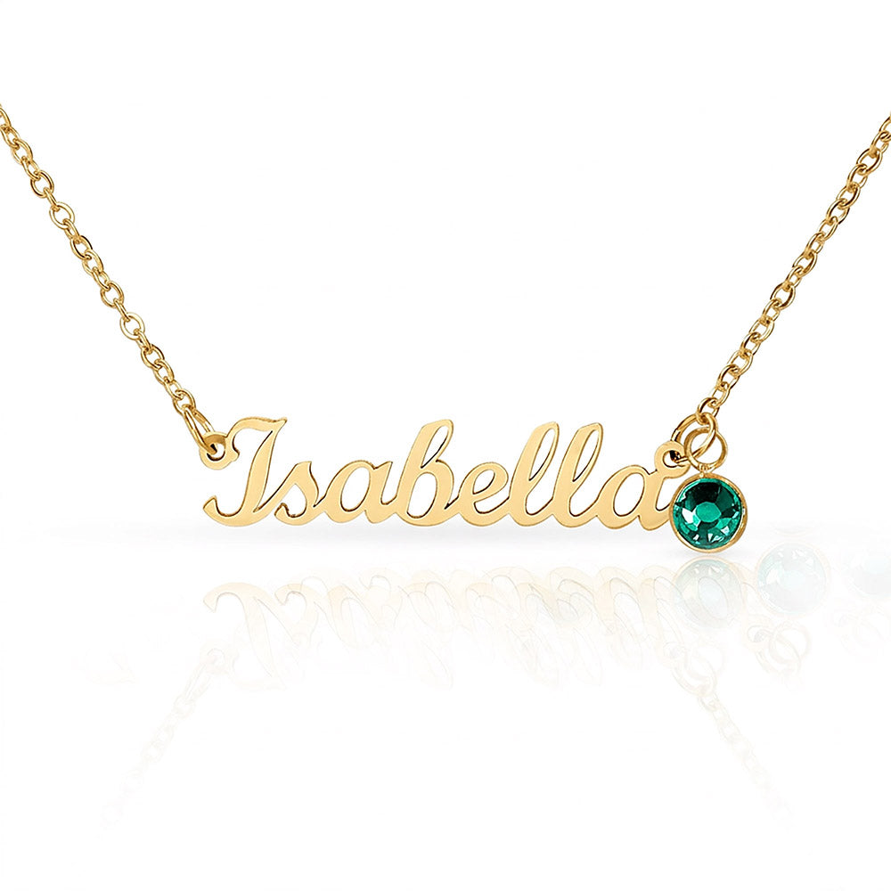 Soulmate Gift Custom Name Necklace with Birthstone – Personalized Jewelry No Message Card