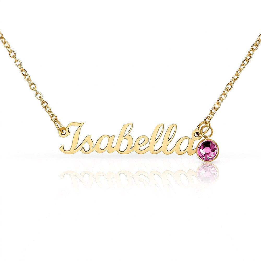 Soulmate Gift Custom Name Necklace with Birthstone – Personalized Jewelry No Message Card