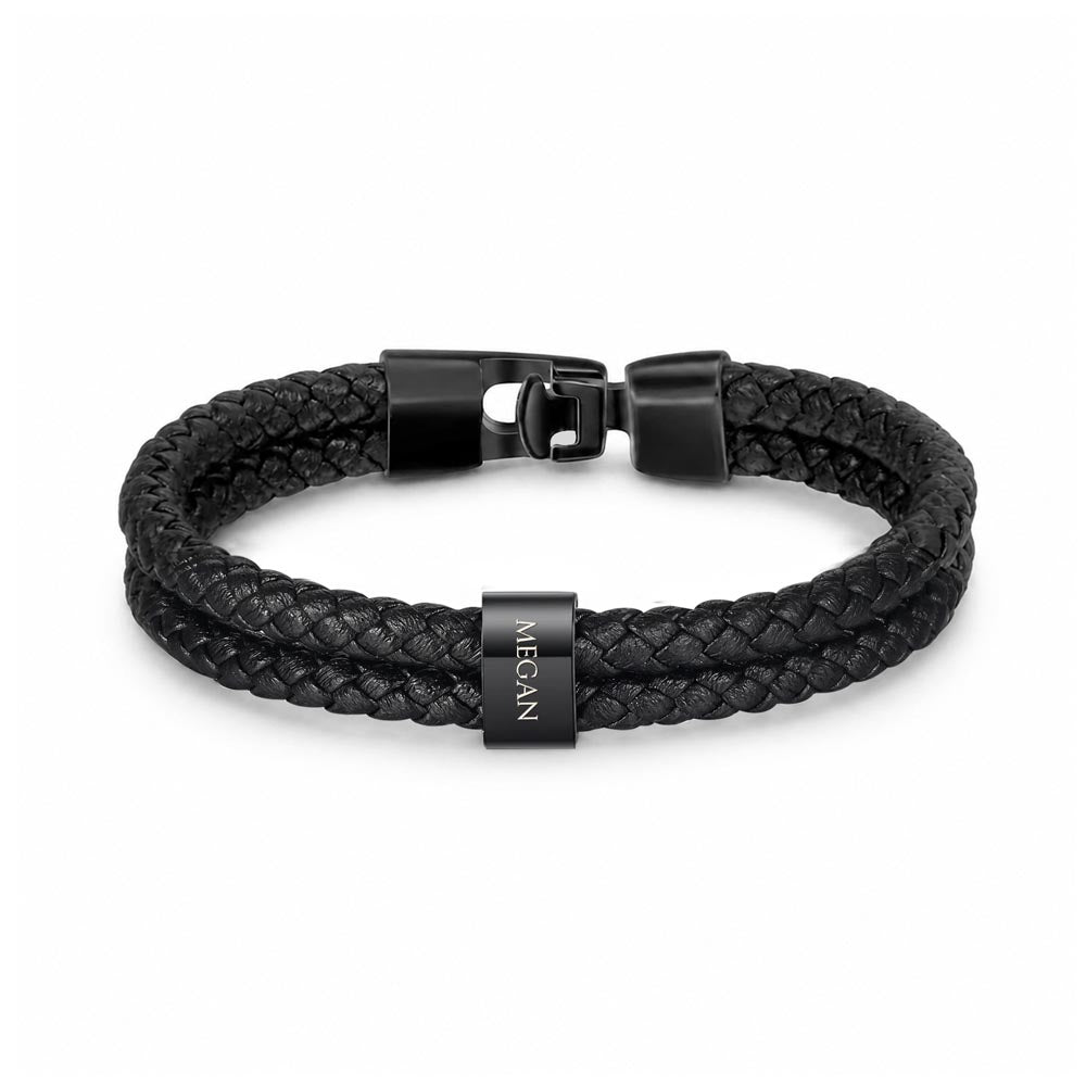 Engraved Bracelet for Husband – Personalised Romantic Gift for Him