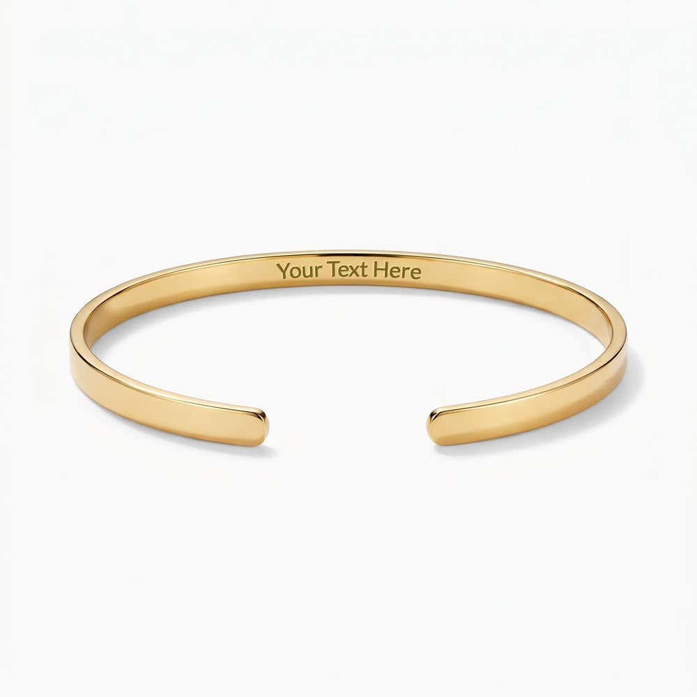 Unisex Engraved Cuff Bracelet – Loving Message on Both Sides