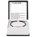 Wife Engraved Cuff Bracelet – Personalised Love Gift for Her