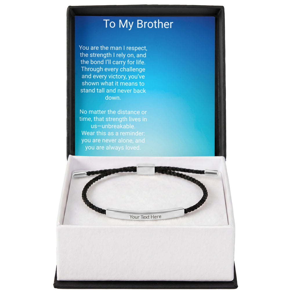 Brothers Engraved Nylon Bracelet from a Sister or Brother