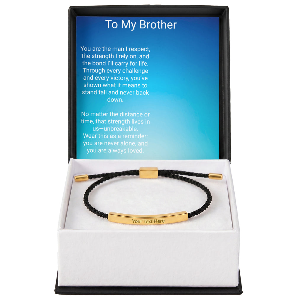 Brothers Engraved Nylon Bracelet from a Sister or Brother