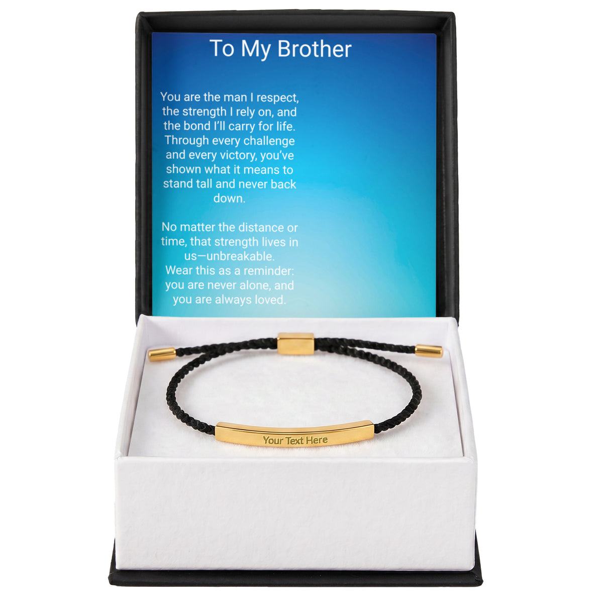 Brothers Engraved Nylon Bracelet from a Sister or Brother