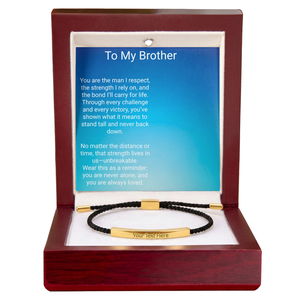 Brothers Engraved Nylon Bracelet from a Sister or Brother