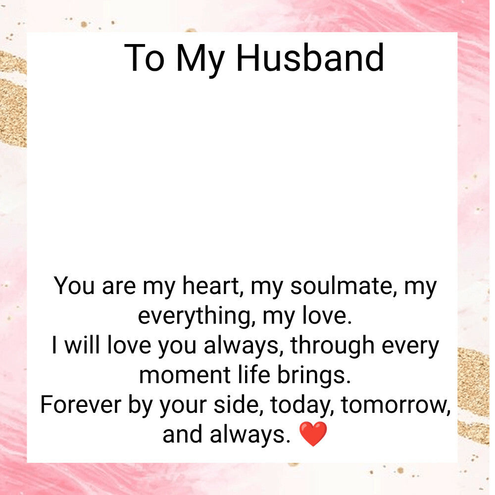 Engraved Bracelet for Husband – Personalised Romantic Gift for Him
