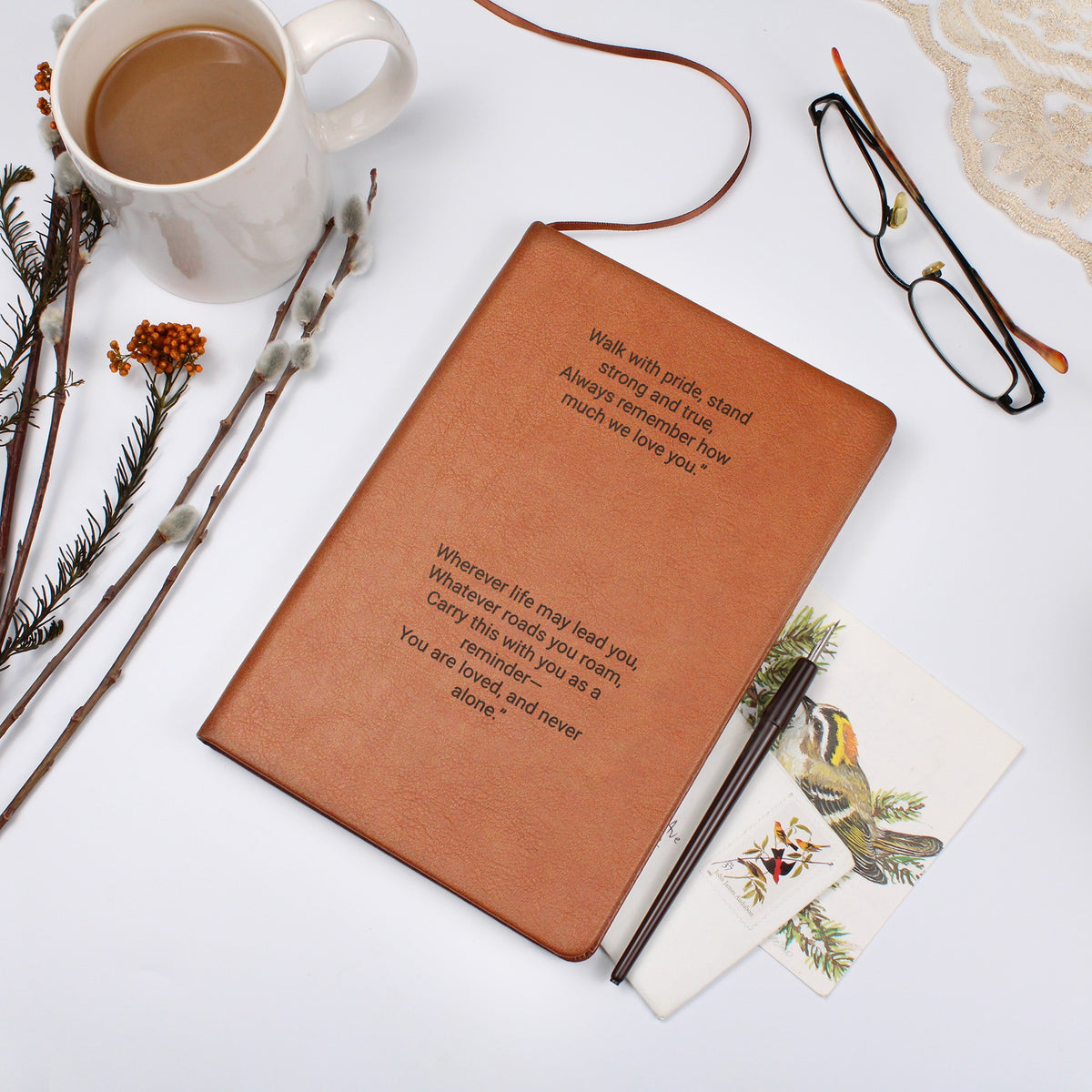 Personalised Engraved Leather Journal for Dad – Meaningful Gift from Son or Daughter