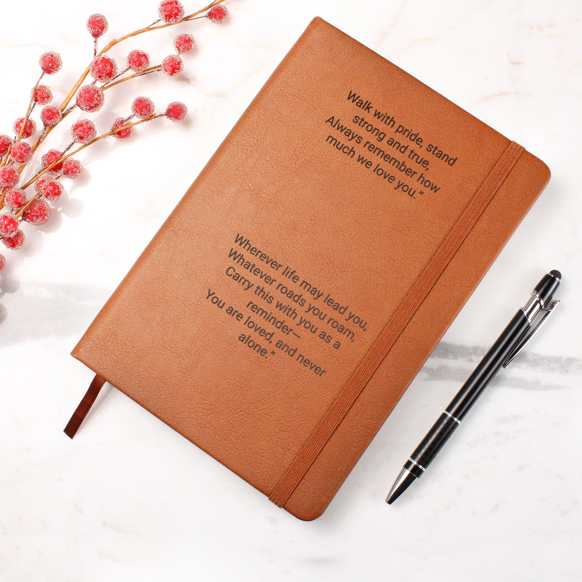Personalised Engraved Leather Journal for Dad – Meaningful Gift from Son or Daughter