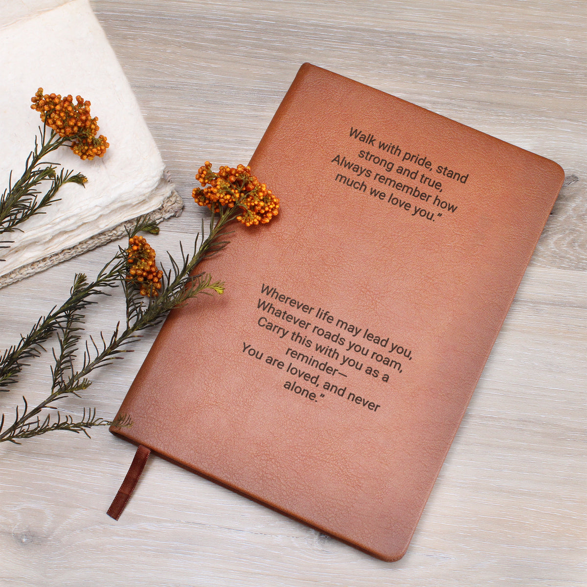 Personalised Engraved Leather Journal for Son – Meaningful Gift from Mum or Dad