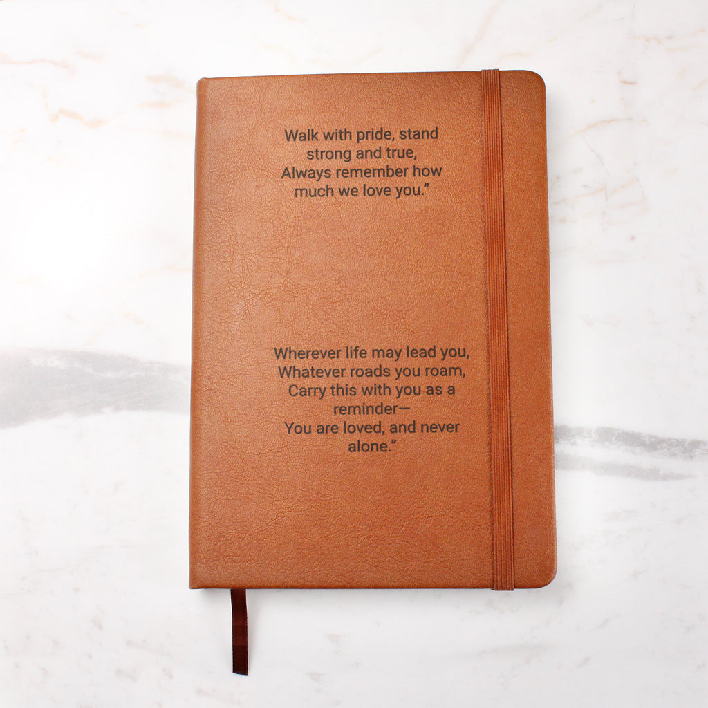 Personalised Engraved Leather Journal for Dad – Meaningful Gift from Son or Daughter