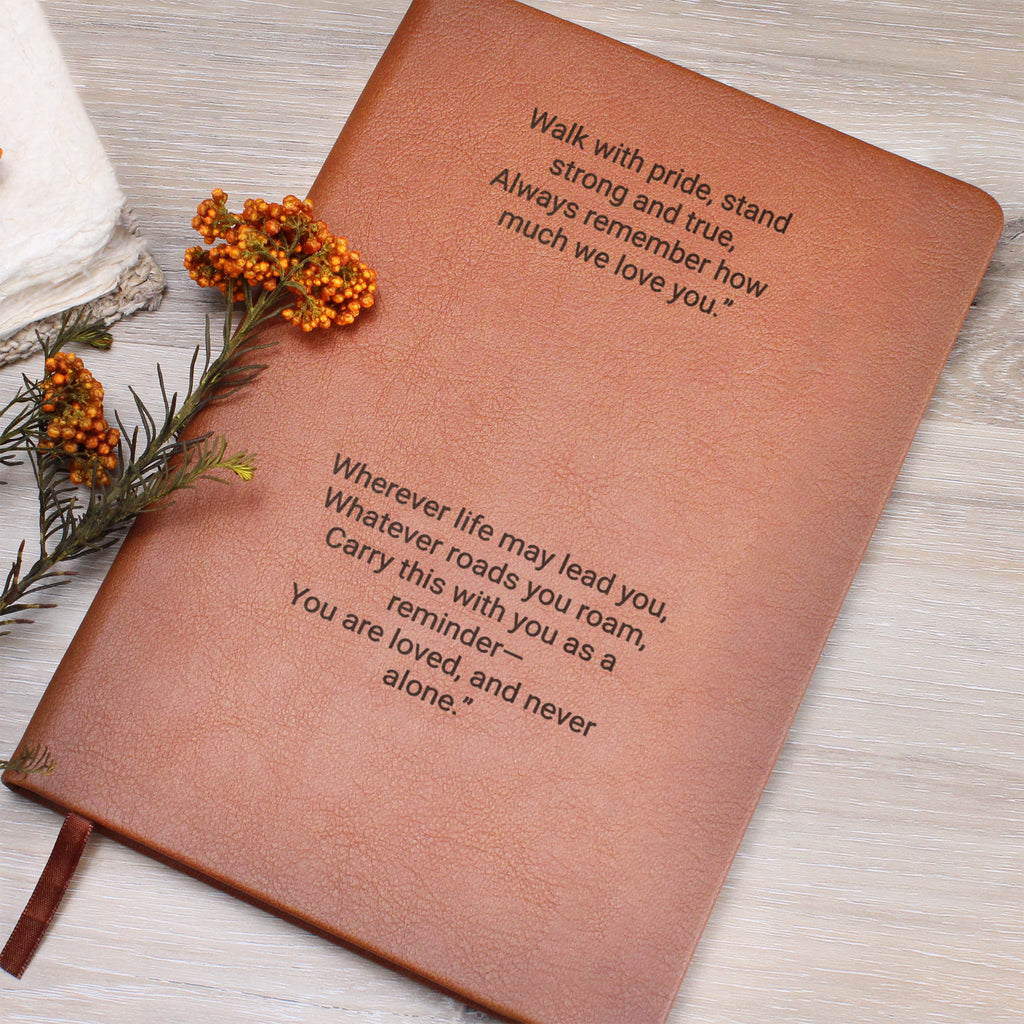 Personalised Engraved Leather Journal for Dad – Meaningful Gift from Son or Daughter