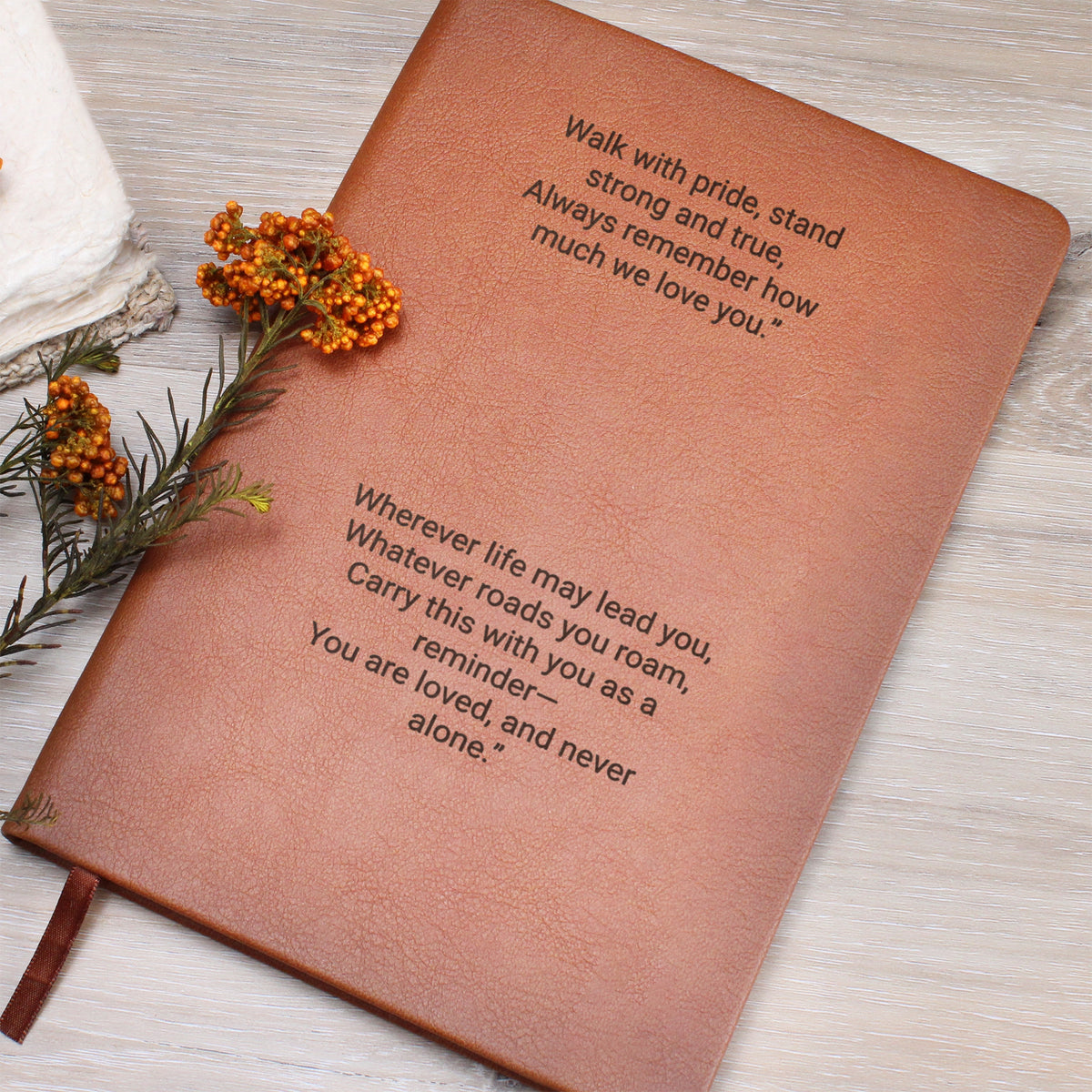 Personalised Engraved Leather Journal for Dad – Meaningful Gift from Son or Daughter