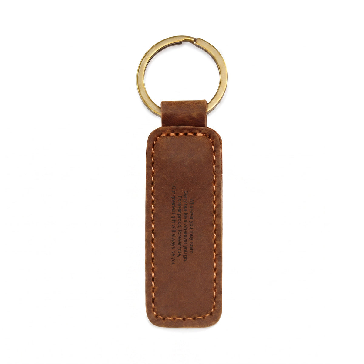 Personalised Engraved Leather Keychain for Son | Gift from Mum & Dad