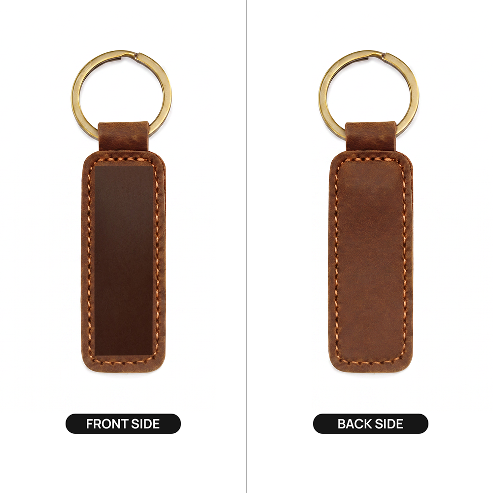 Personalised Leather Keychain for Husband – Romantic Gift from Wife