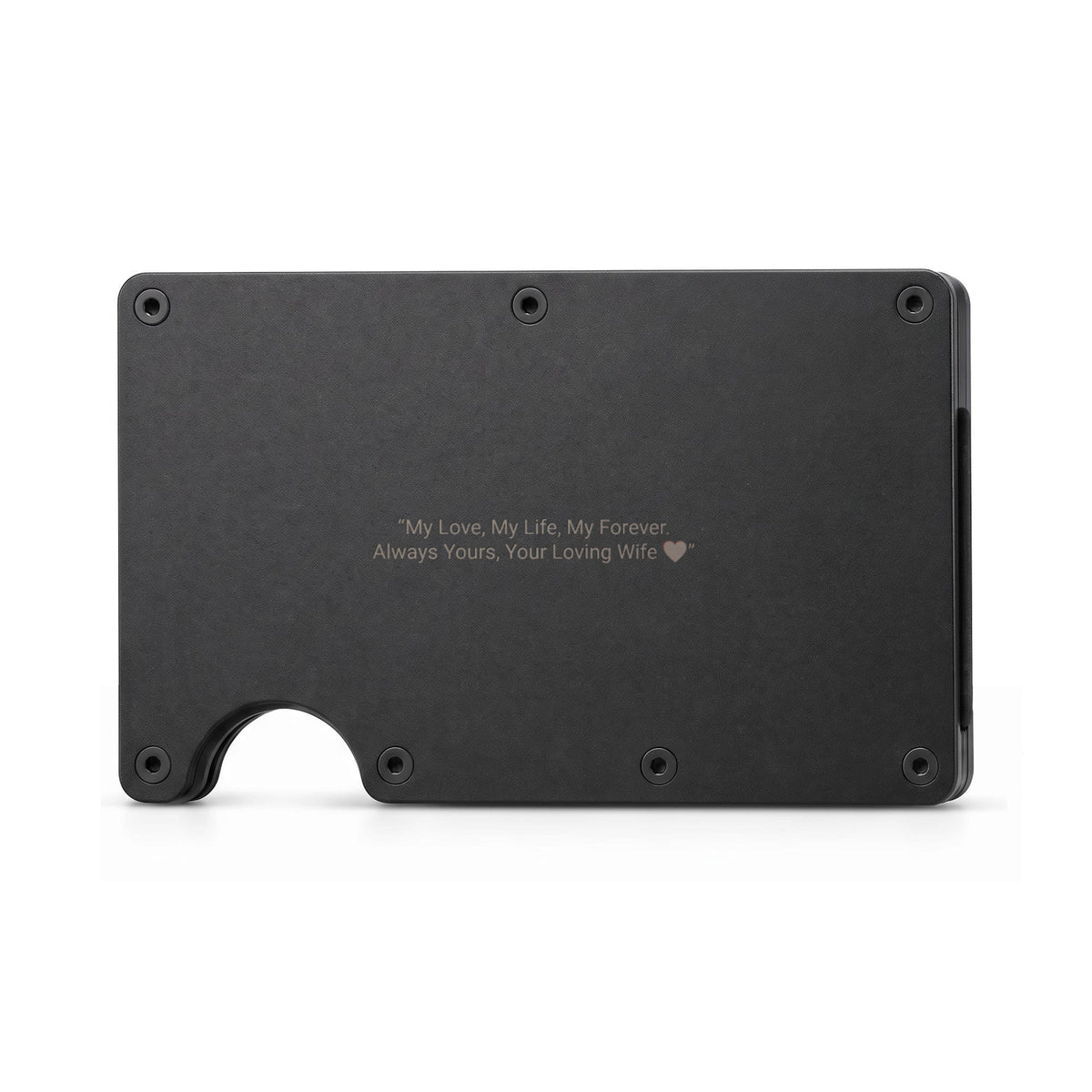 Personalised Engraved Credit Card Wallet for Husband – Special Message Gift