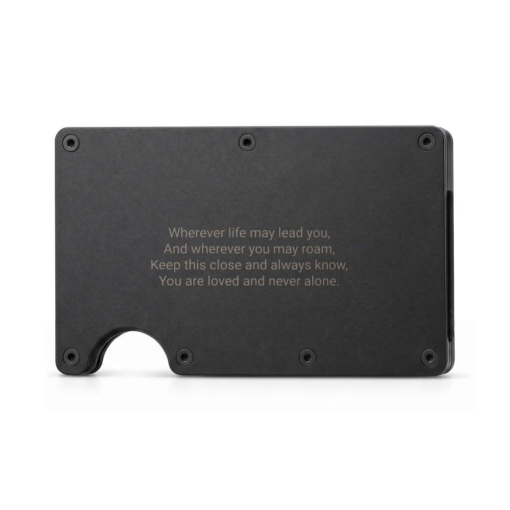 Engraved Metal Wallet for Son | Personalised Gift from Parents