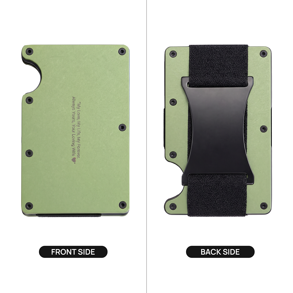 Personalised Engraved Credit Card Wallet for Husband – Special Message Gift