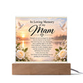 In Loving Memory of Mam Acrylic Memorial Plaque with Wooden Base