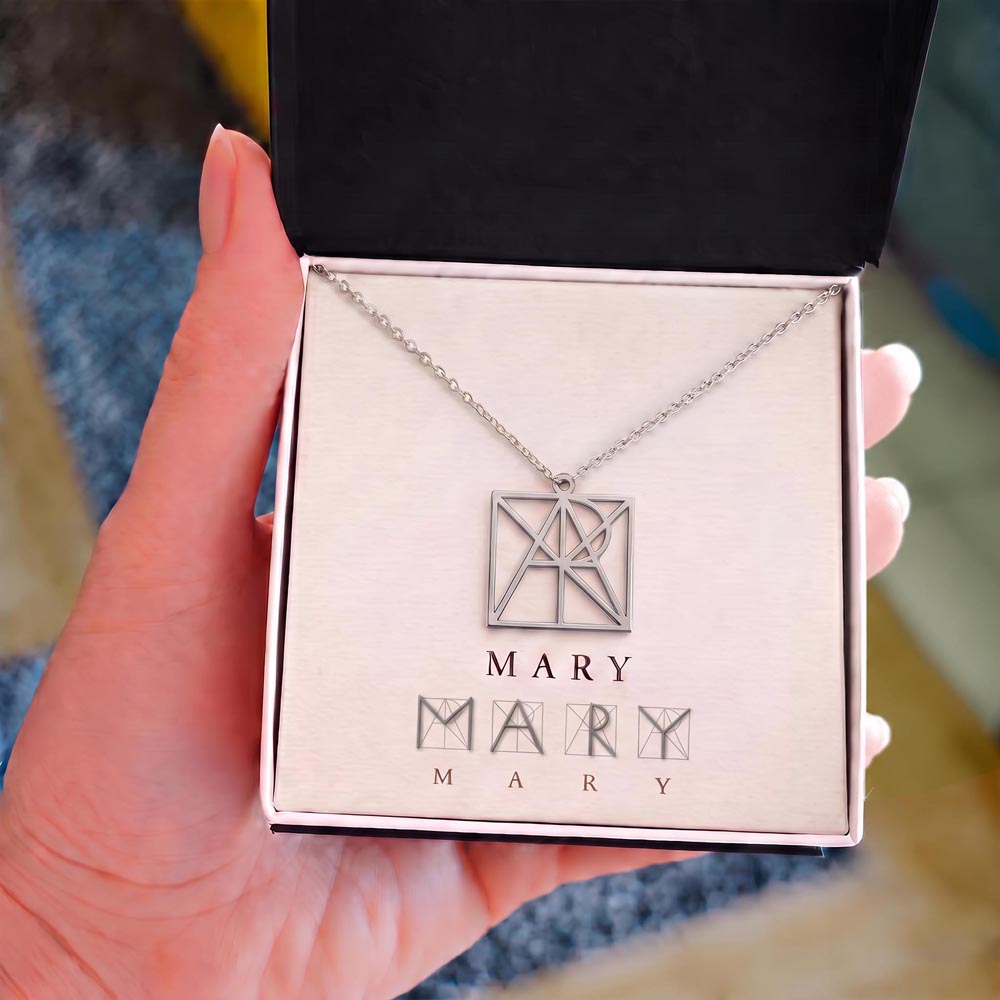 Granddaughter Custom Monogram Name Necklace – Personalised Gift from Grandma