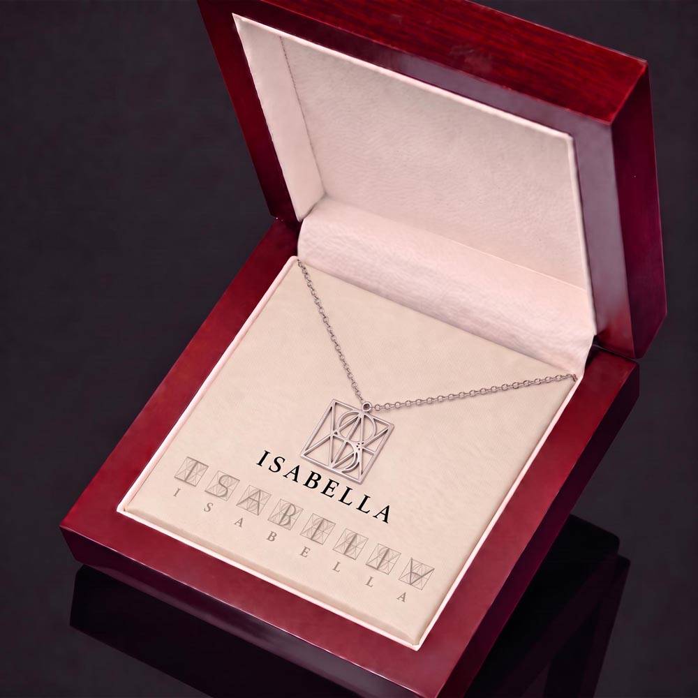Granddaughter Custom Monogram Name Necklace – Personalised Gift from Grandma