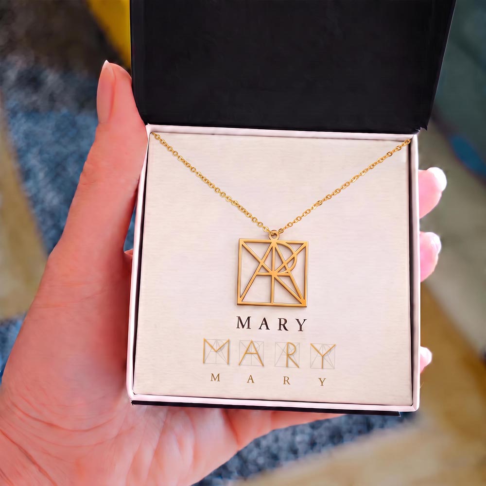 daughter Custom Monogram Name Necklace – Personalised Gift