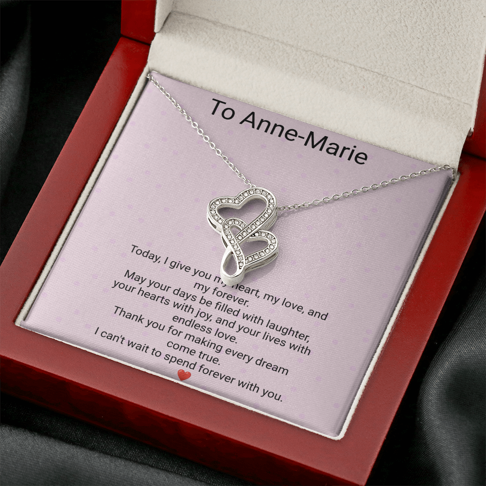Bride Gift – Heart-to-Heart Pendant Necklace | Elegant Wedding Day Necklace