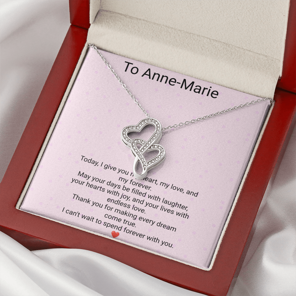Bride Gift – Heart-to-Heart Pendant Necklace | Elegant Wedding Day Necklace