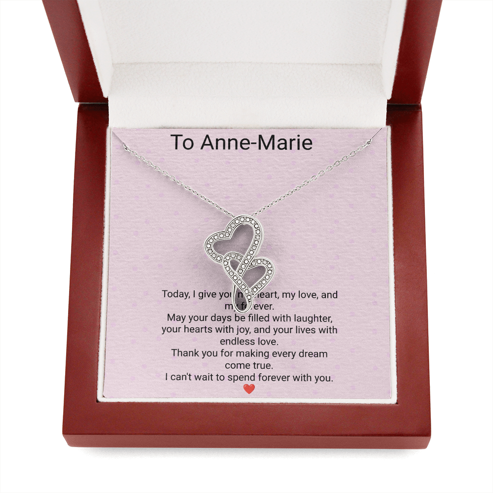 Bride Gift – Heart-to-Heart Pendant Necklace | Elegant Wedding Day Necklace