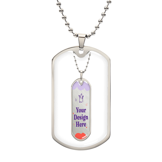 Premium Dog Tag Necklace – Elegant Graphic Pendant for Men & Women|