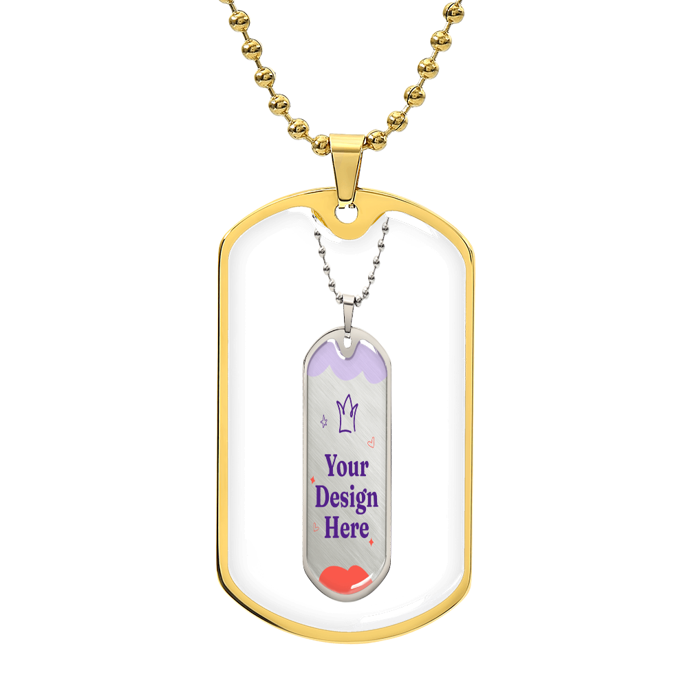Premium Dog Tag Necklace – Elegant Graphic Pendant for Men & Women|