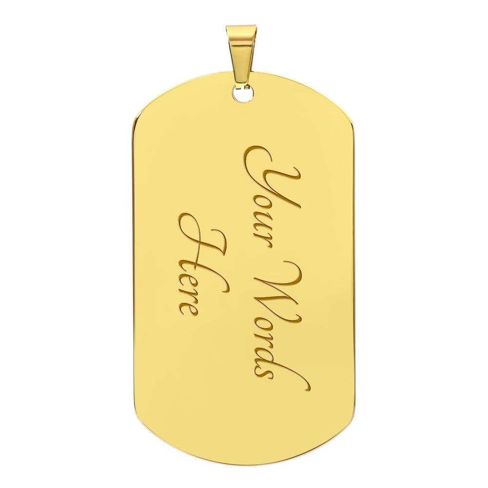 Premium Dog Tag Necklace – Elegant Graphic Pendant for Men & Women|