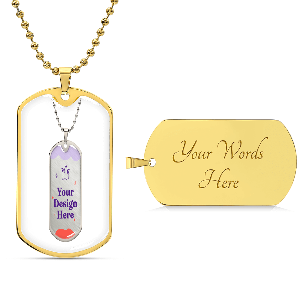 Premium Dog Tag Necklace – Elegant Graphic Pendant for Men & Women|
