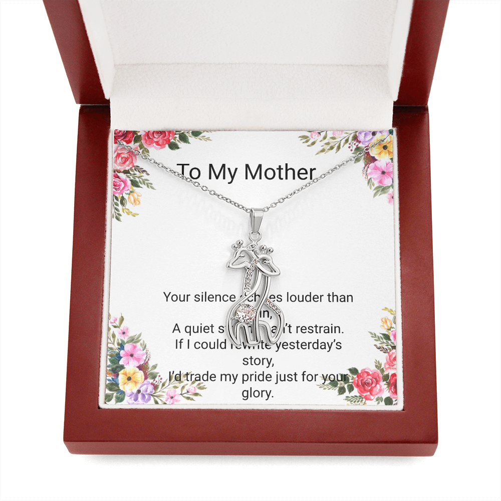 Mother's Gift Giraffe Sparkling Cubic Zirconia Necklace | Beautiful Jewellery Gift for Mum