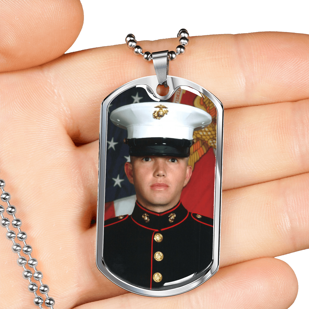 Father's Day Engraved Dog Tag Necklace – Personalised Gift for Dad