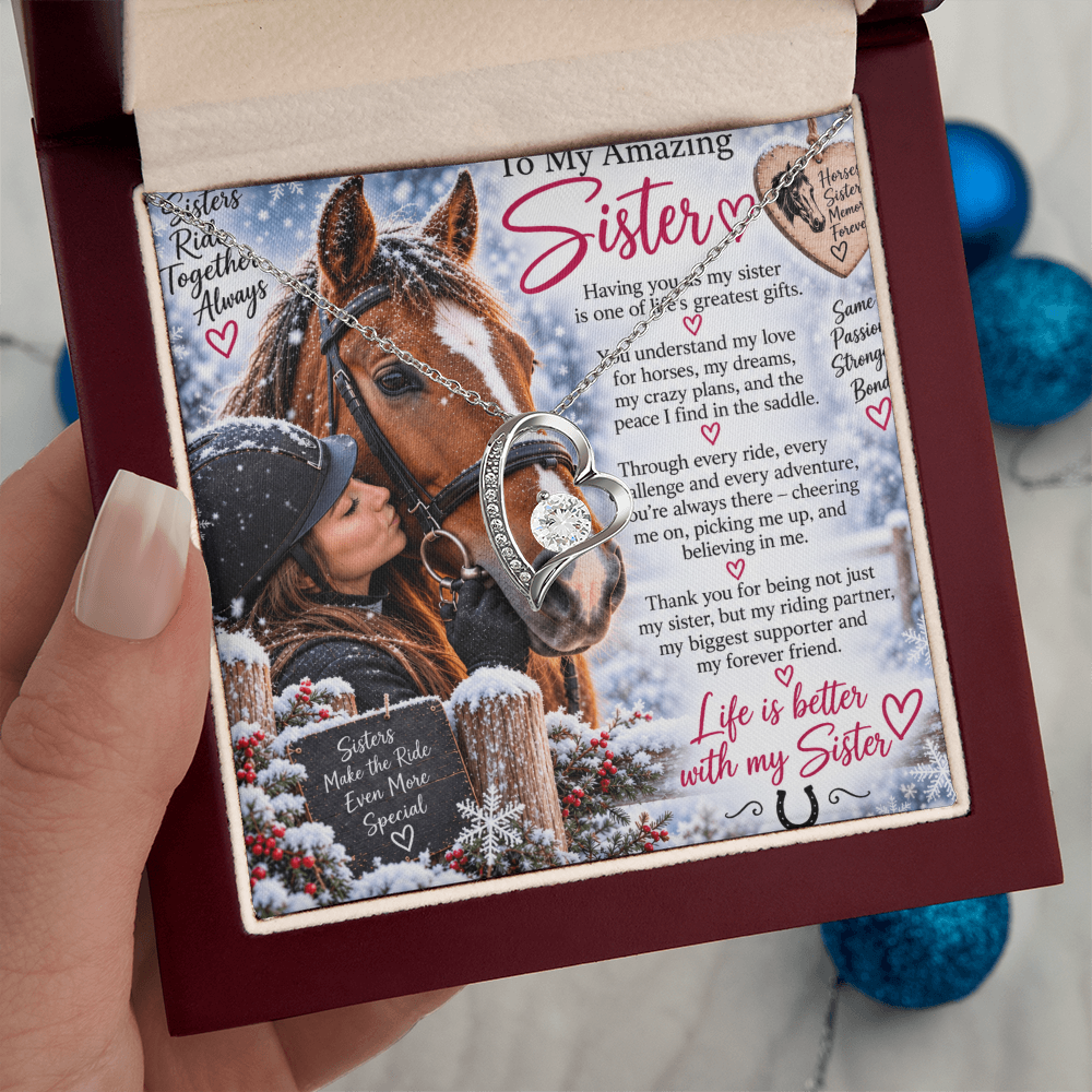 Forever Love Necklace – Equestrian Gift for Sister at Christmas