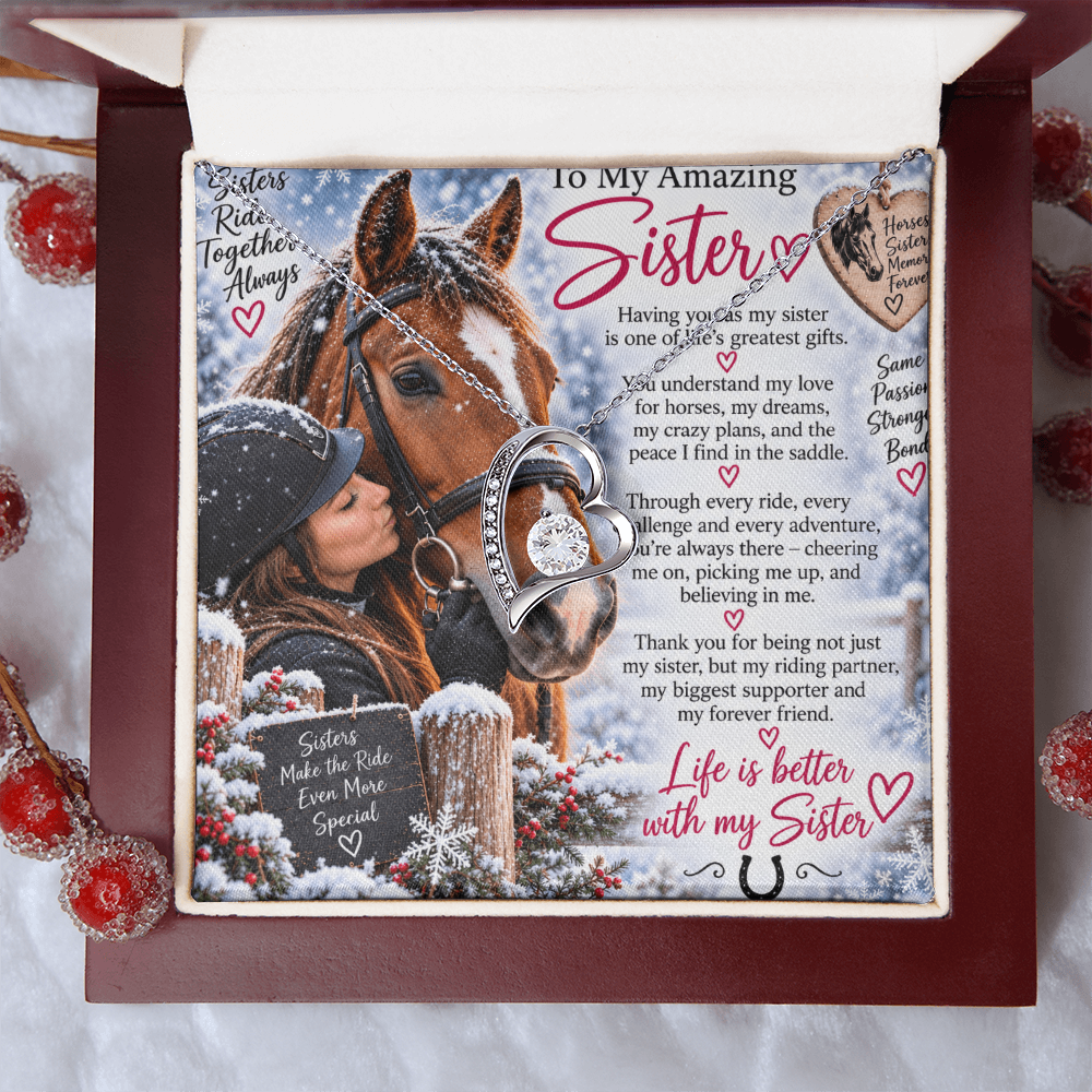 Forever Love Necklace – Equestrian Gift for Sister at Christmas