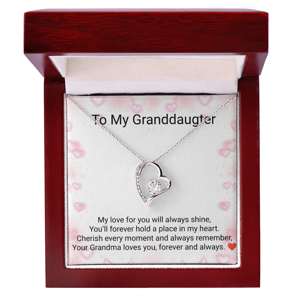 Granddaughter Forever Love Necklace – Heartfelt Gift from Grandma