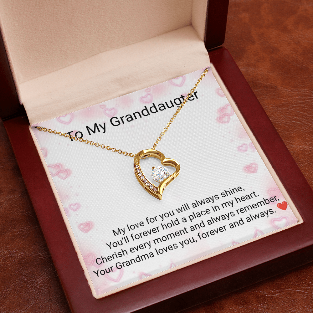 Granddaughter Forever Love Necklace – Heartfelt Gift from Grandma