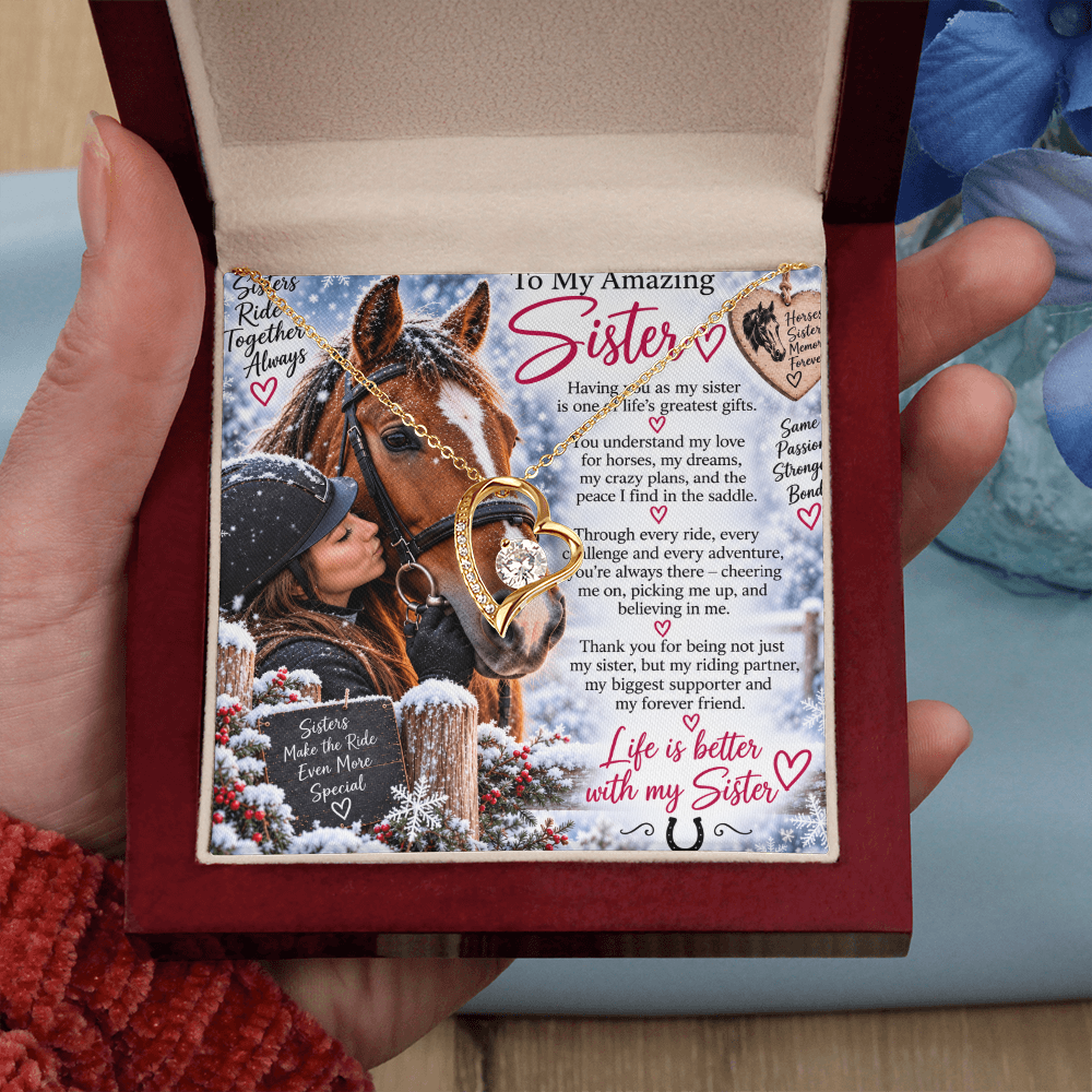Forever Love Necklace – Equestrian Gift for Sister at Christmas