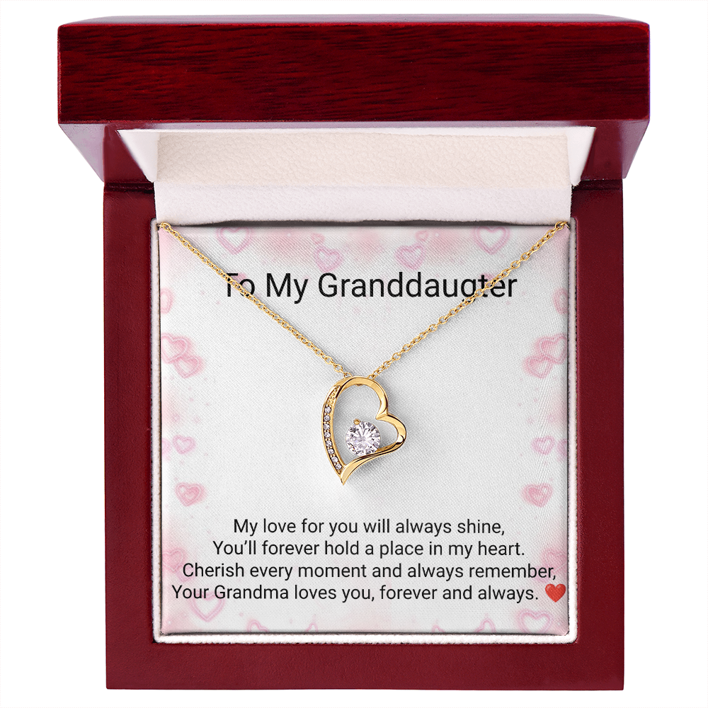 Granddaughter Forever Love Necklace – Heartfelt Gift from Grandma