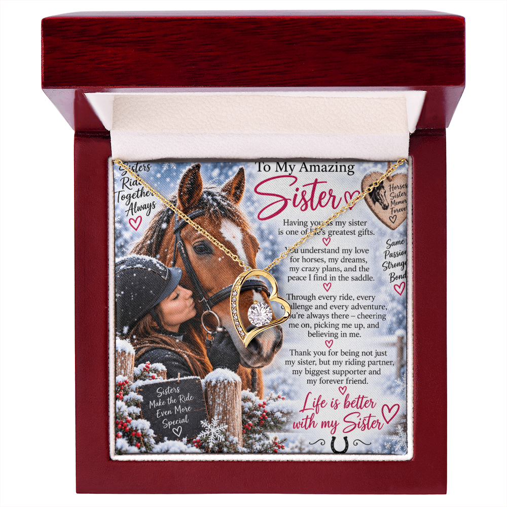 Forever Love Necklace – Equestrian Gift for Sister at Christmas
