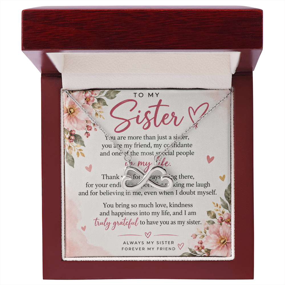 Sister Gift Endless Love Necklace – A Heartfelt Gift for Her