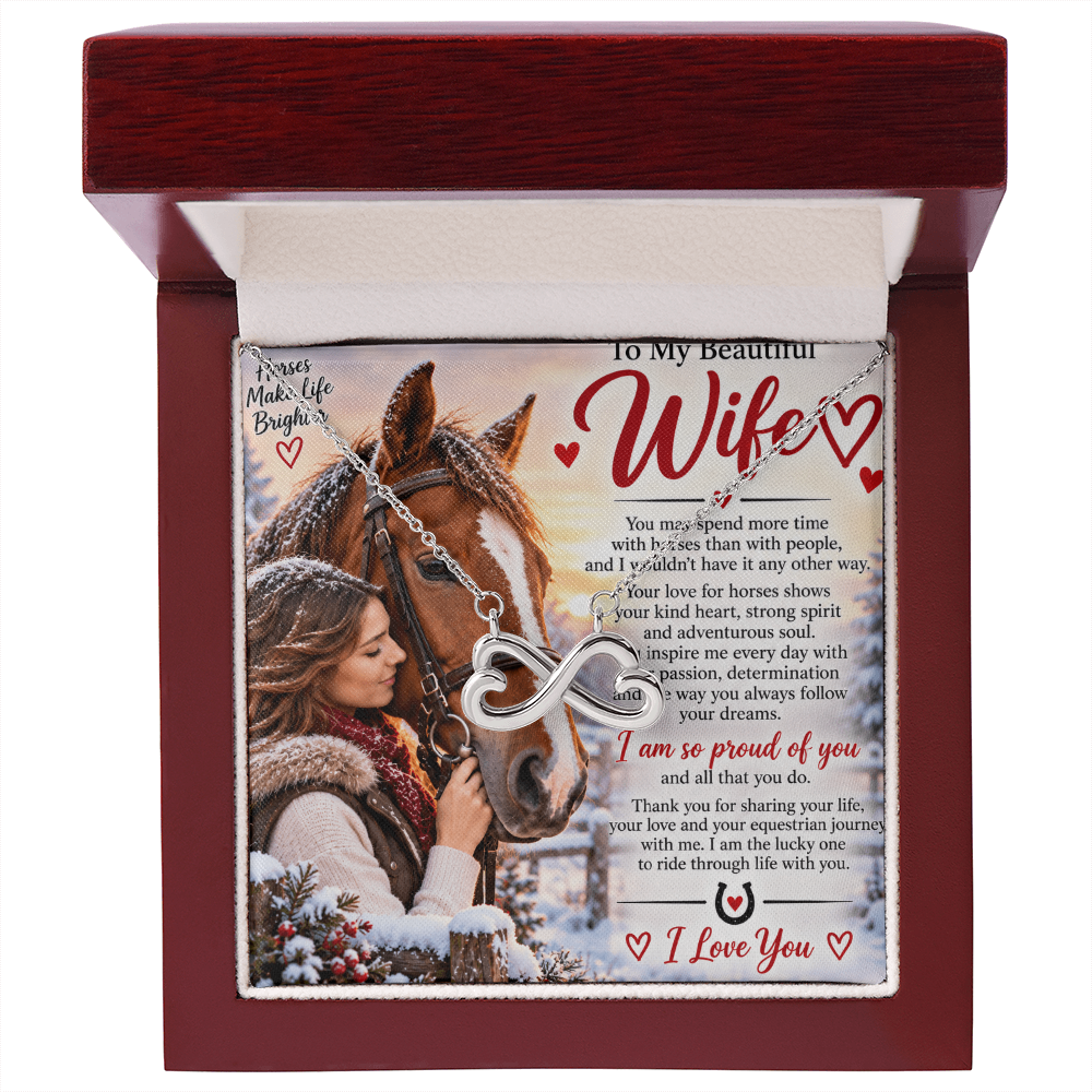 ndless Love Necklace – Romantic Equestrian Gift for Wife