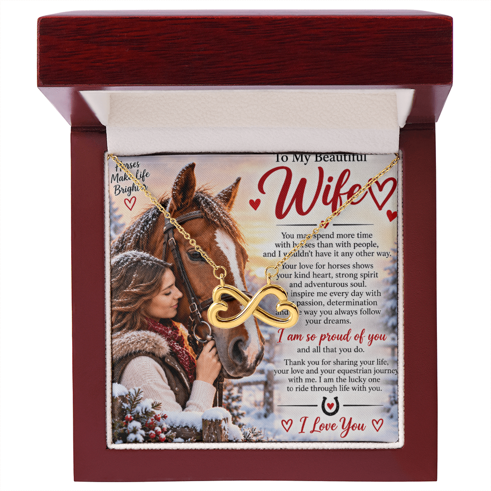 ndless Love Necklace – Romantic Equestrian Gift for Wife
