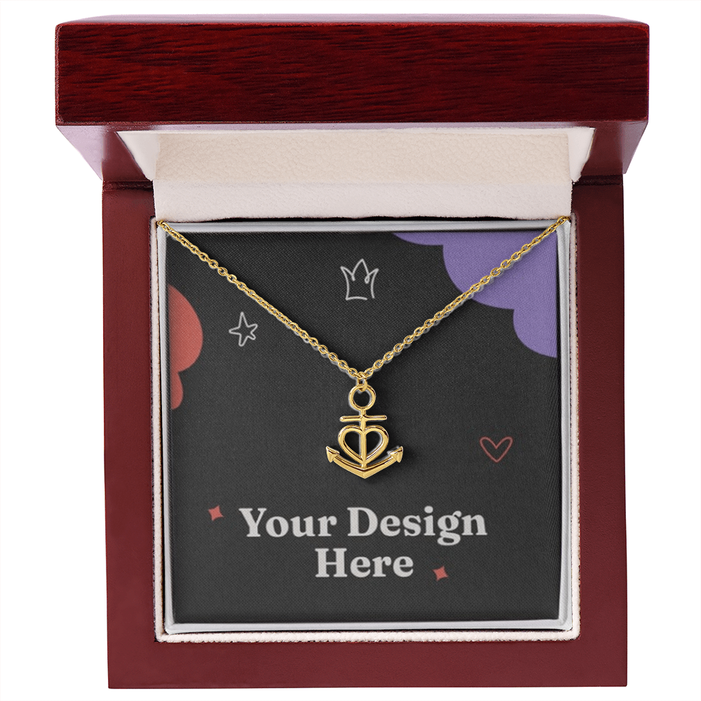 Elegant Anchor Pendant Necklace – Symbol of Strength & Stability