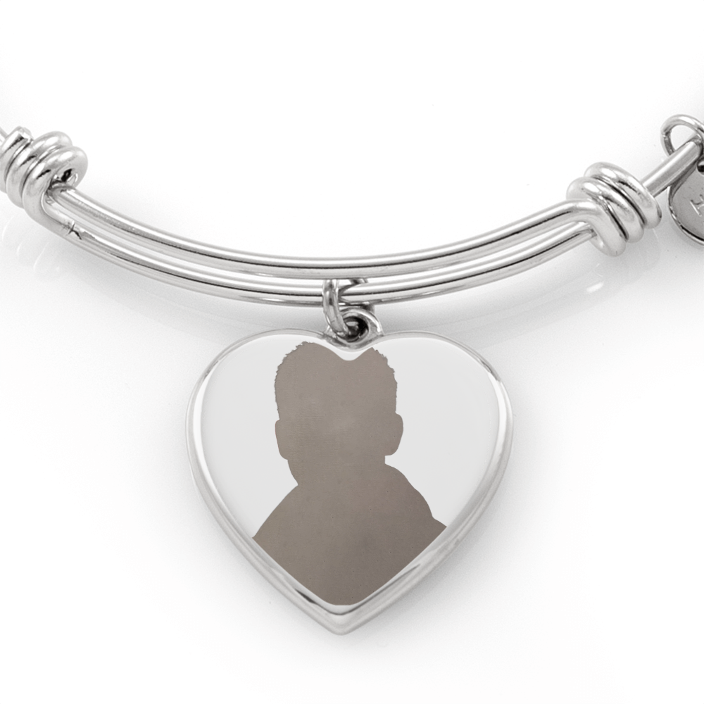 Luxury Heart Bangle for Mum with Engraving – Personalised Gift (No Message Card)