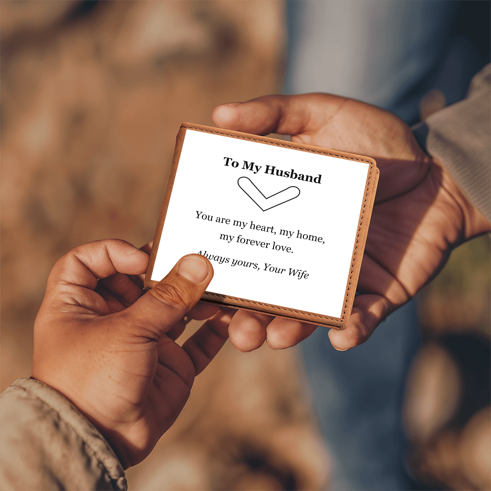 Personalised Leather Wallet for Husband – Meaningful Gift from Wife
