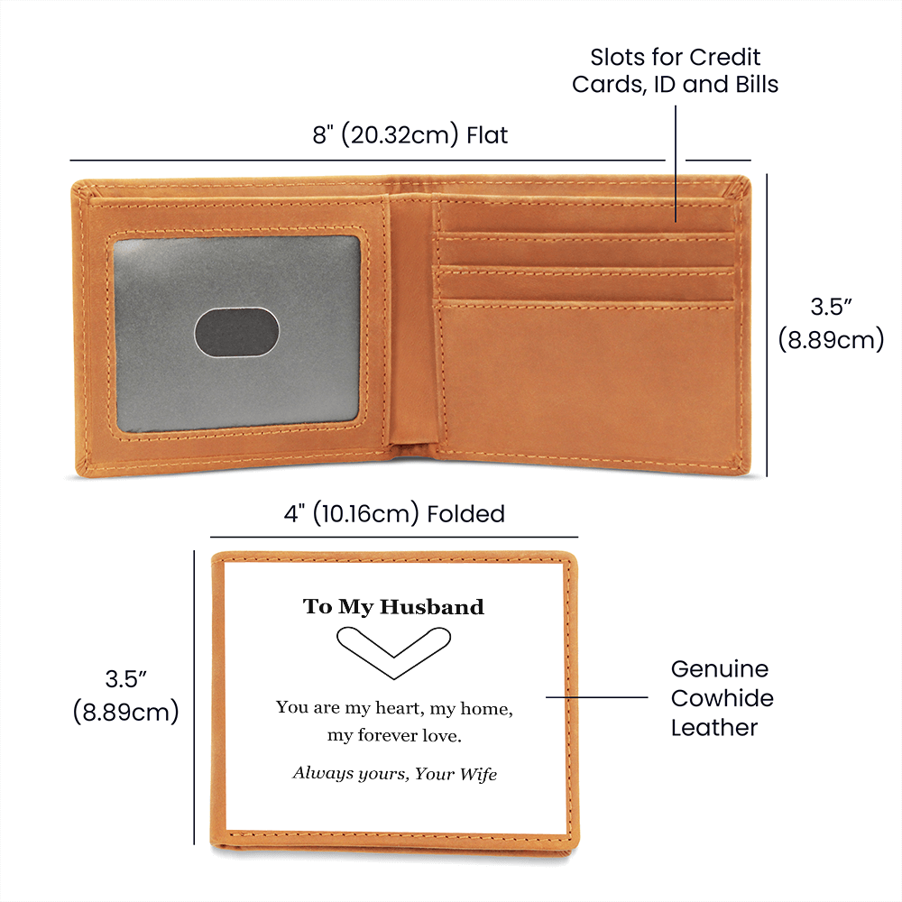 Personalised Leather Wallet for Husband – Meaningful Gift from Wife