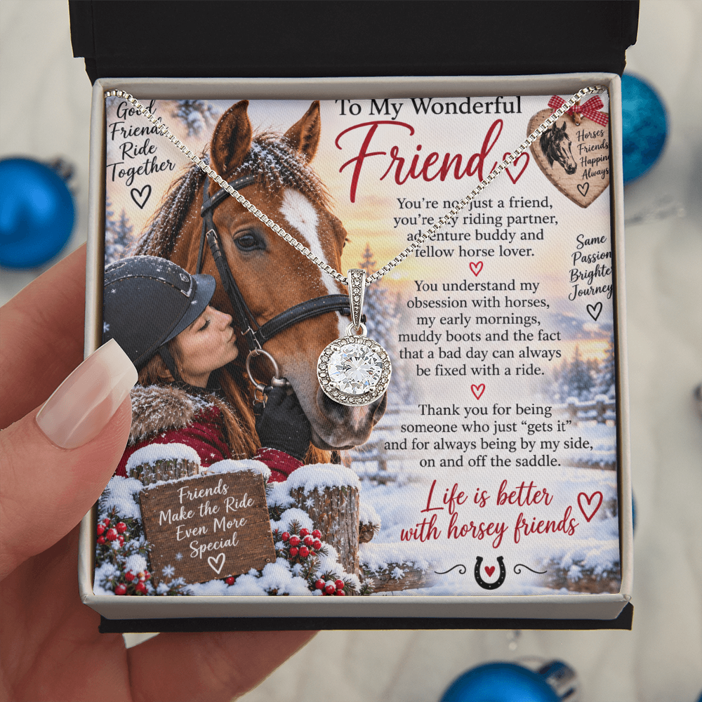 Horse Riding Friend Gift Eternal Hope Necklace – Equestrian Gift for Her