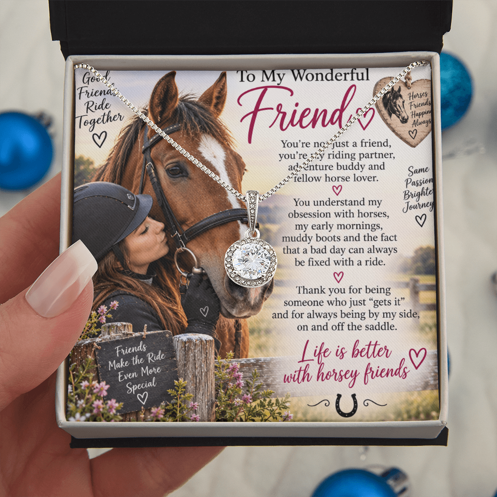Horse Riding Friend Gift Eternal Hope Necklace – Equestrian Gift for Her